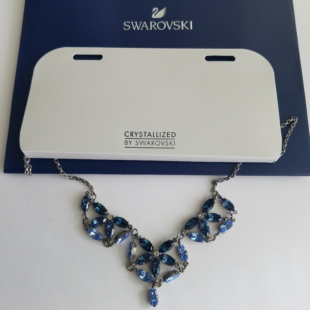 Swarovski Crystallized Blue Necklace NWT - Picture 11 of 17